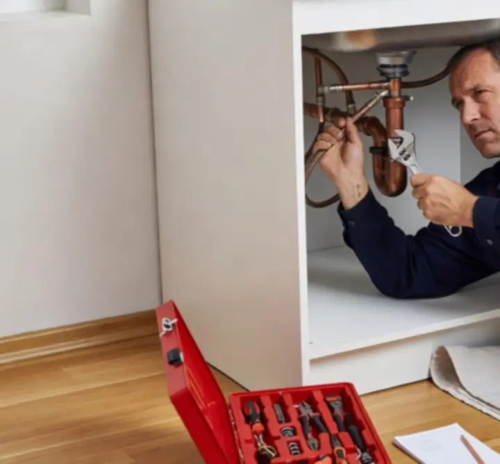 Flow Pipe Assist szerelő munka közben vízvezeték-javításon