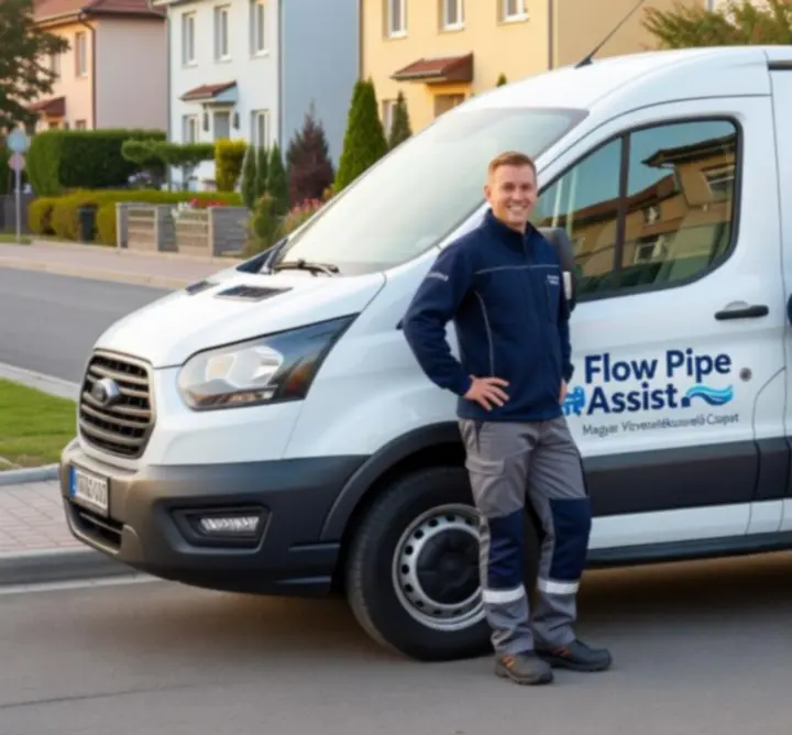 Flow Pipe Assist szerelőcsapat kiszálló furgonnal