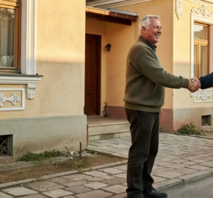 Elégedett magyar ügyfél vízvezeték-szerelővel